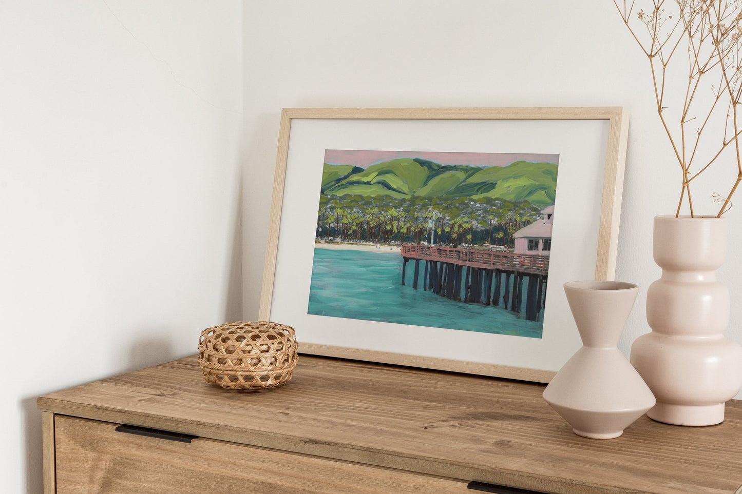 Santa Barbara California Pier Print - El Baker Art