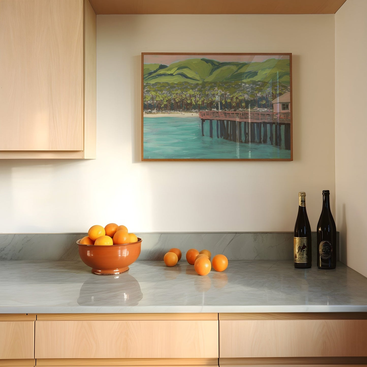 Santa Barbara California Pier Print - El Baker Art