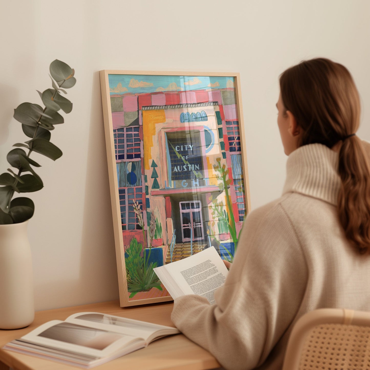 Seaholm Power Plant Print - El Baker Art