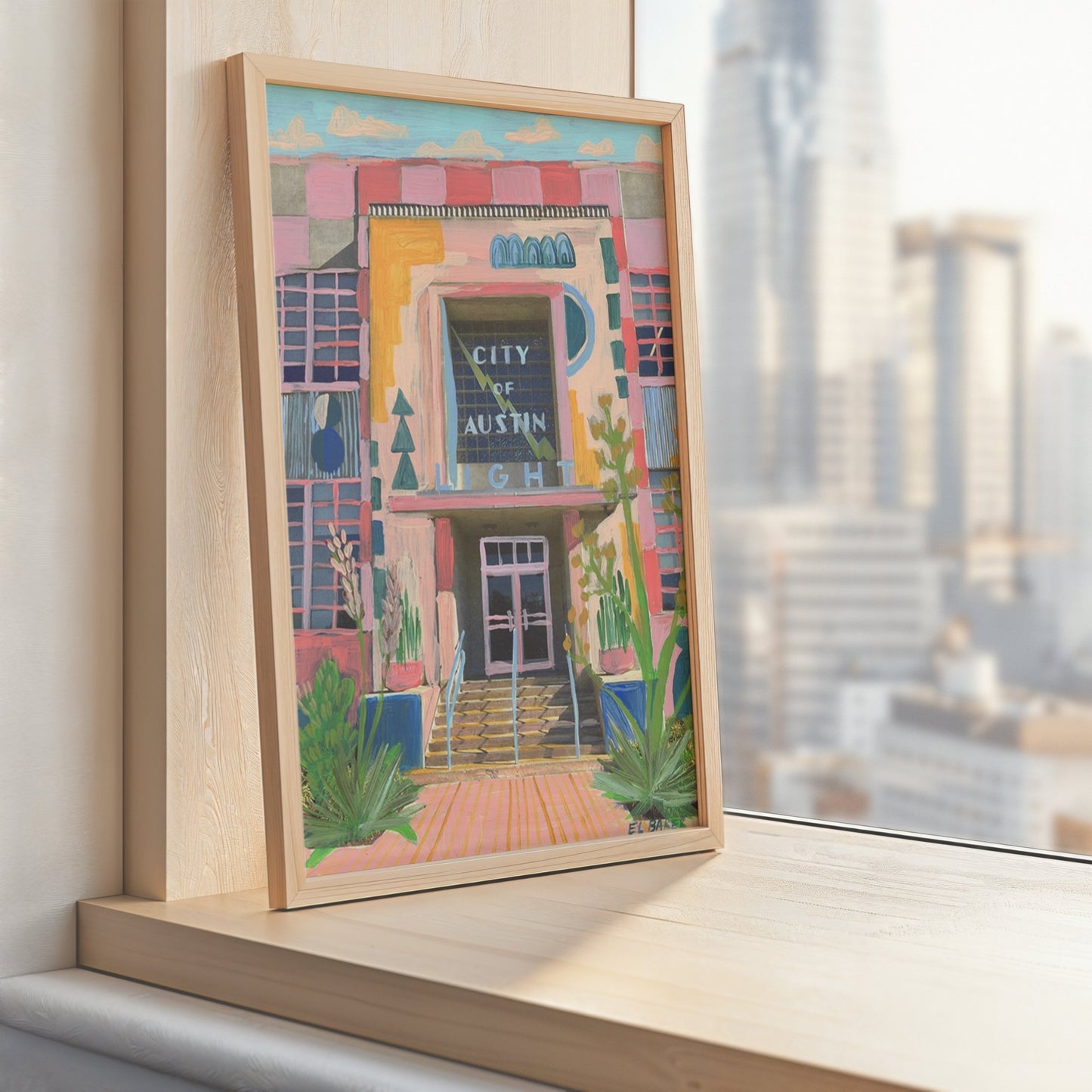 Seaholm Power Plant Print - El Baker Art