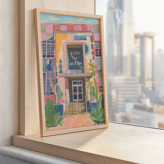 Seaholm Power Plant Print - El Baker Art