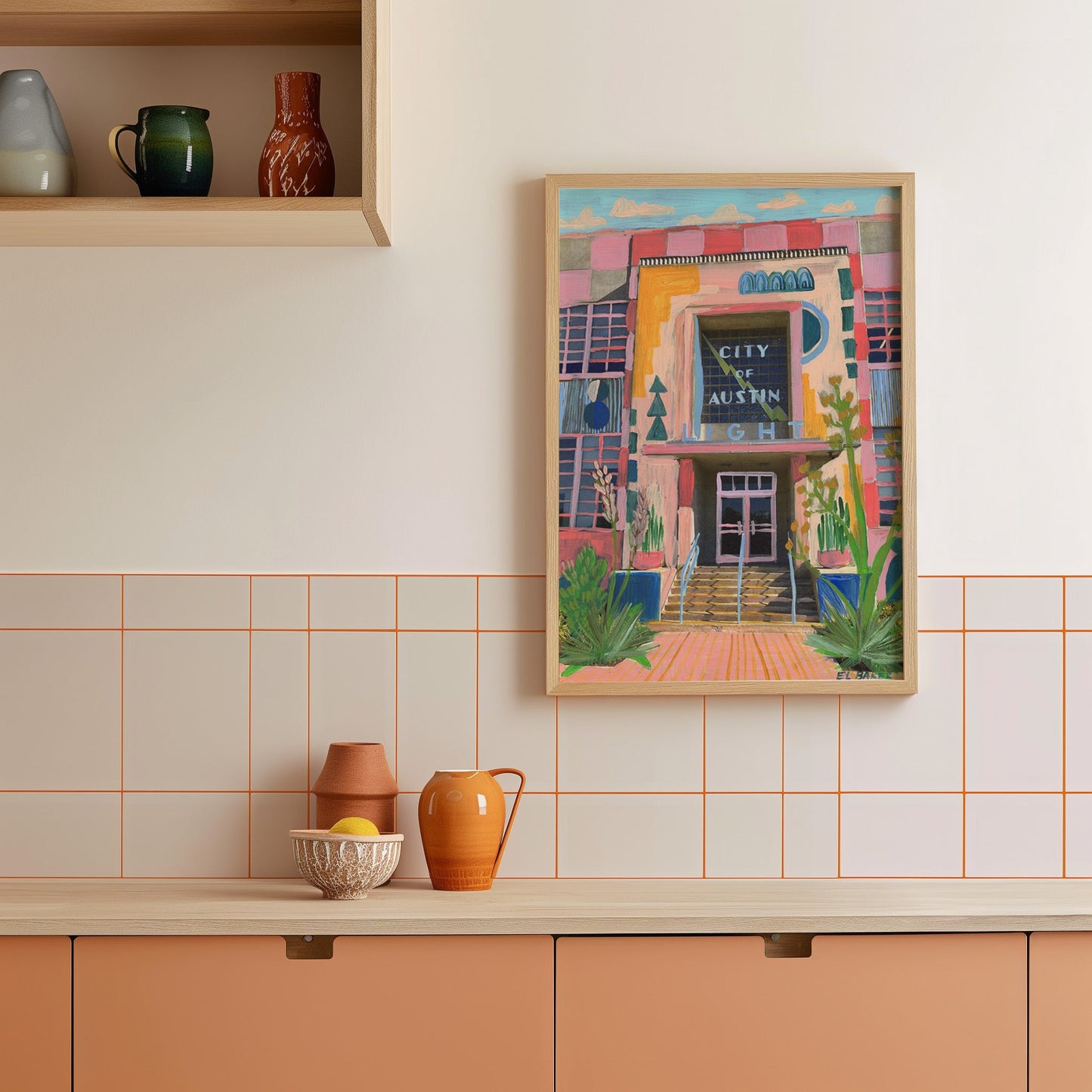 Seaholm Power Plant Print - El Baker Art
