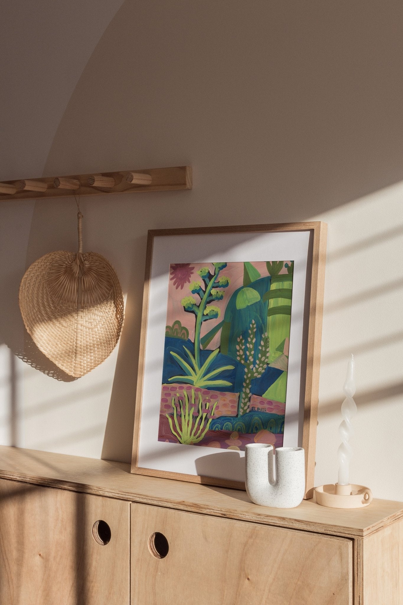 Southwestern Desert Cactus Print - El Baker Art