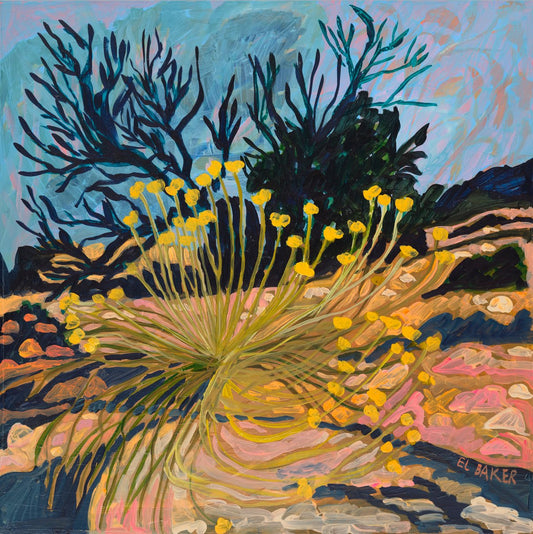 Southwestern Desert Plants Original Artwork - Unframed, 24x24" - El Baker Art