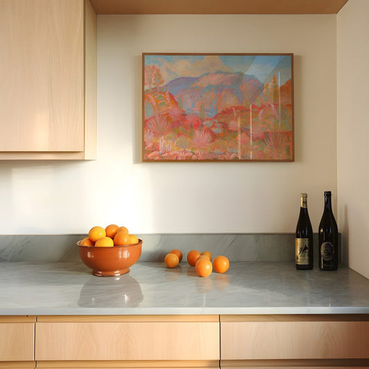 Southwestern Pastel Landscape Print - El Baker Art