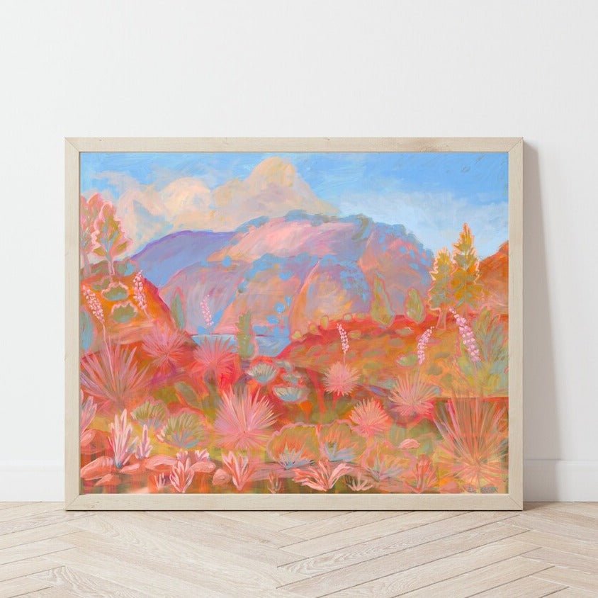 Southwestern Pastel Landscape Print - El Baker Art