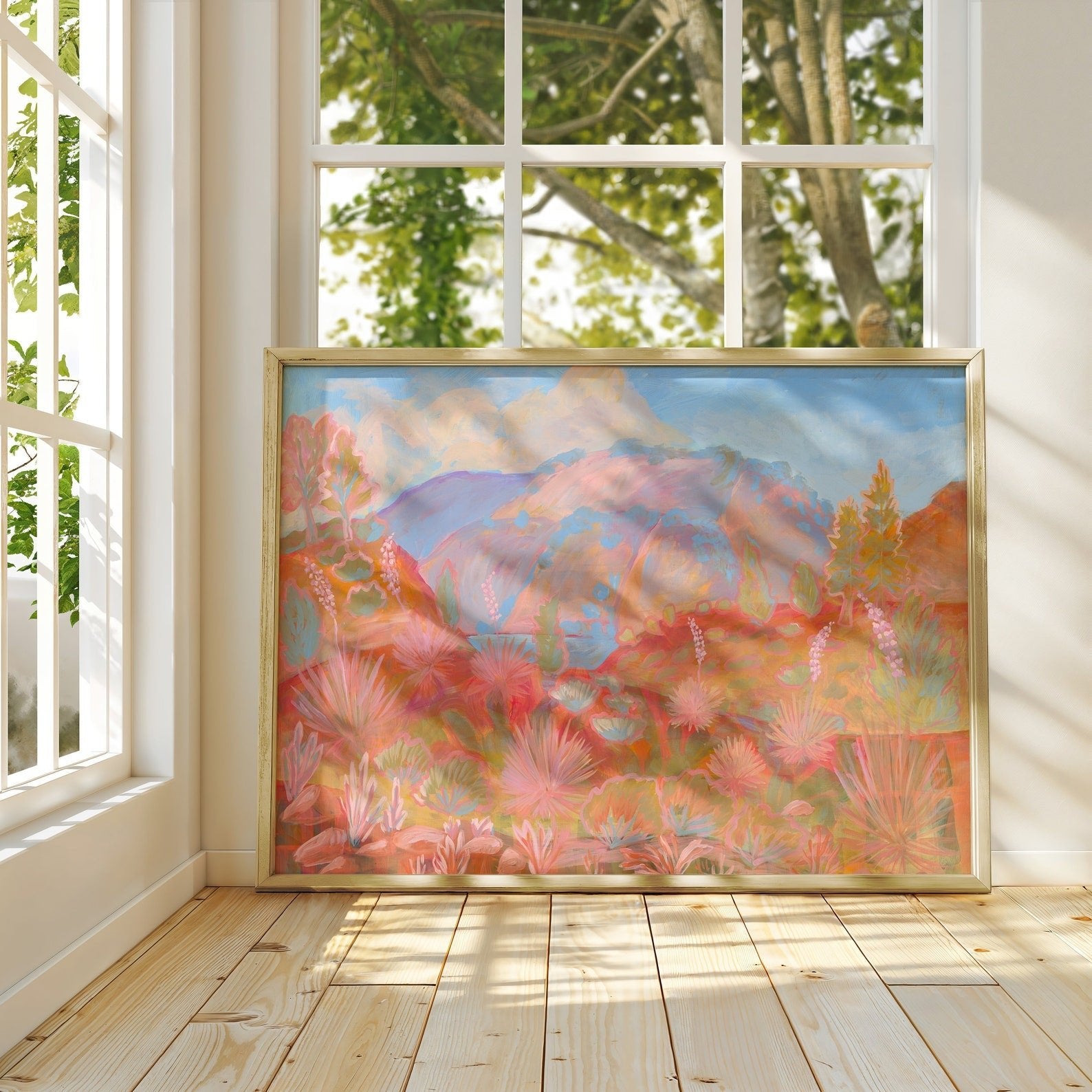Southwestern Pastel Landscape Print - El Baker Art