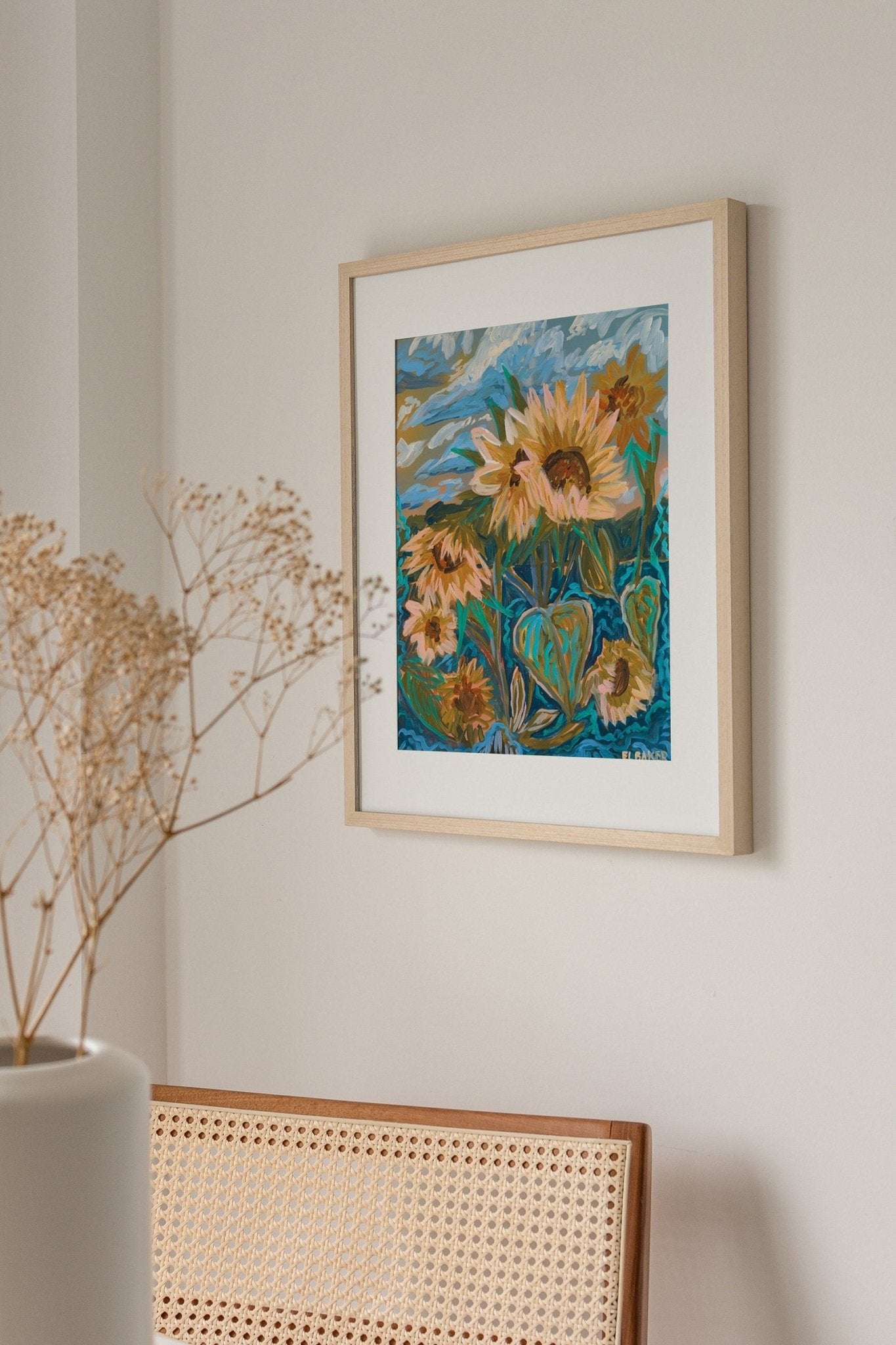 Sunflower Field Print - El Baker Art