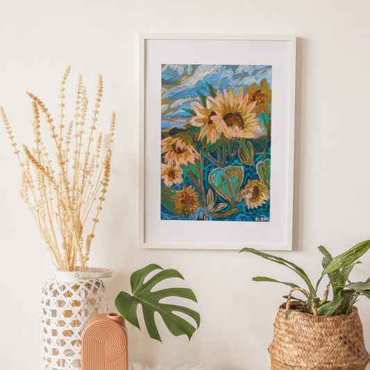 Sunflower Field Print - El Baker Art