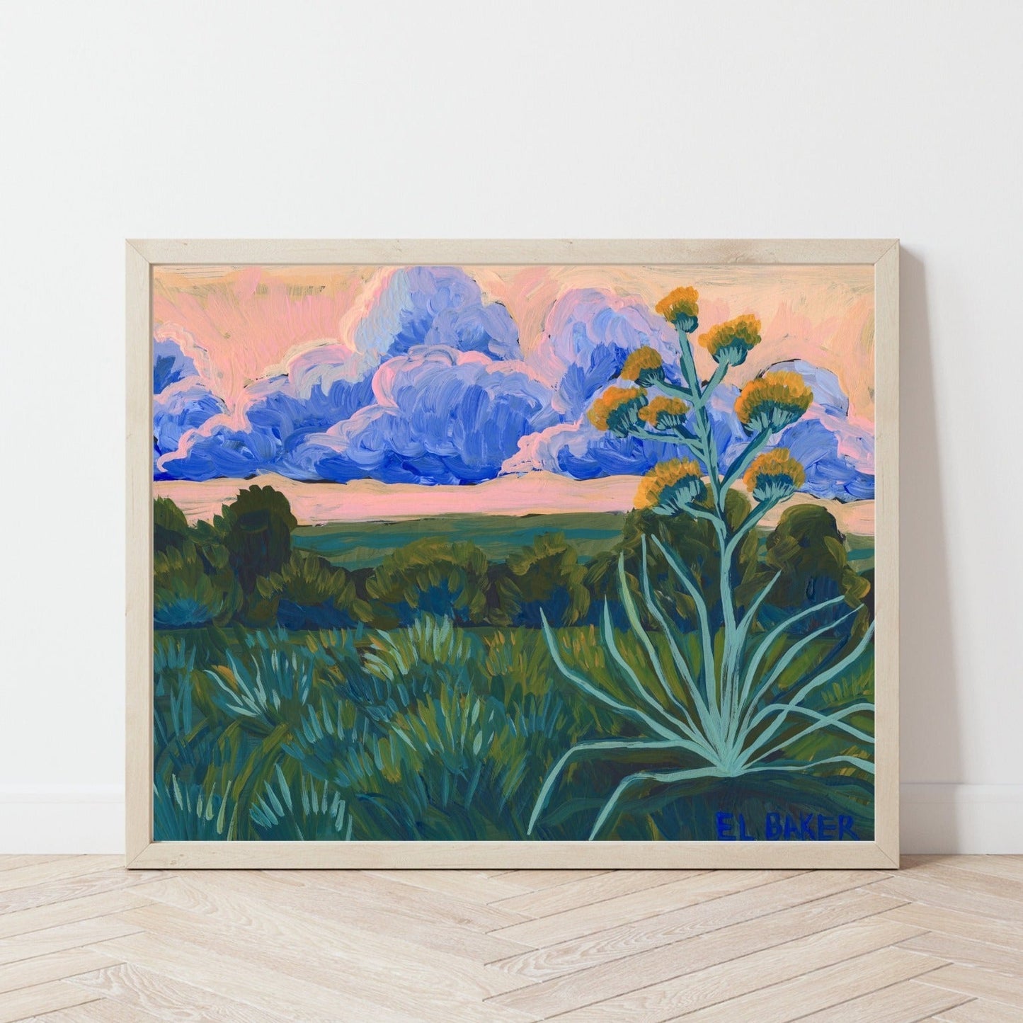 Sunset Century Plant Print - El Baker Art