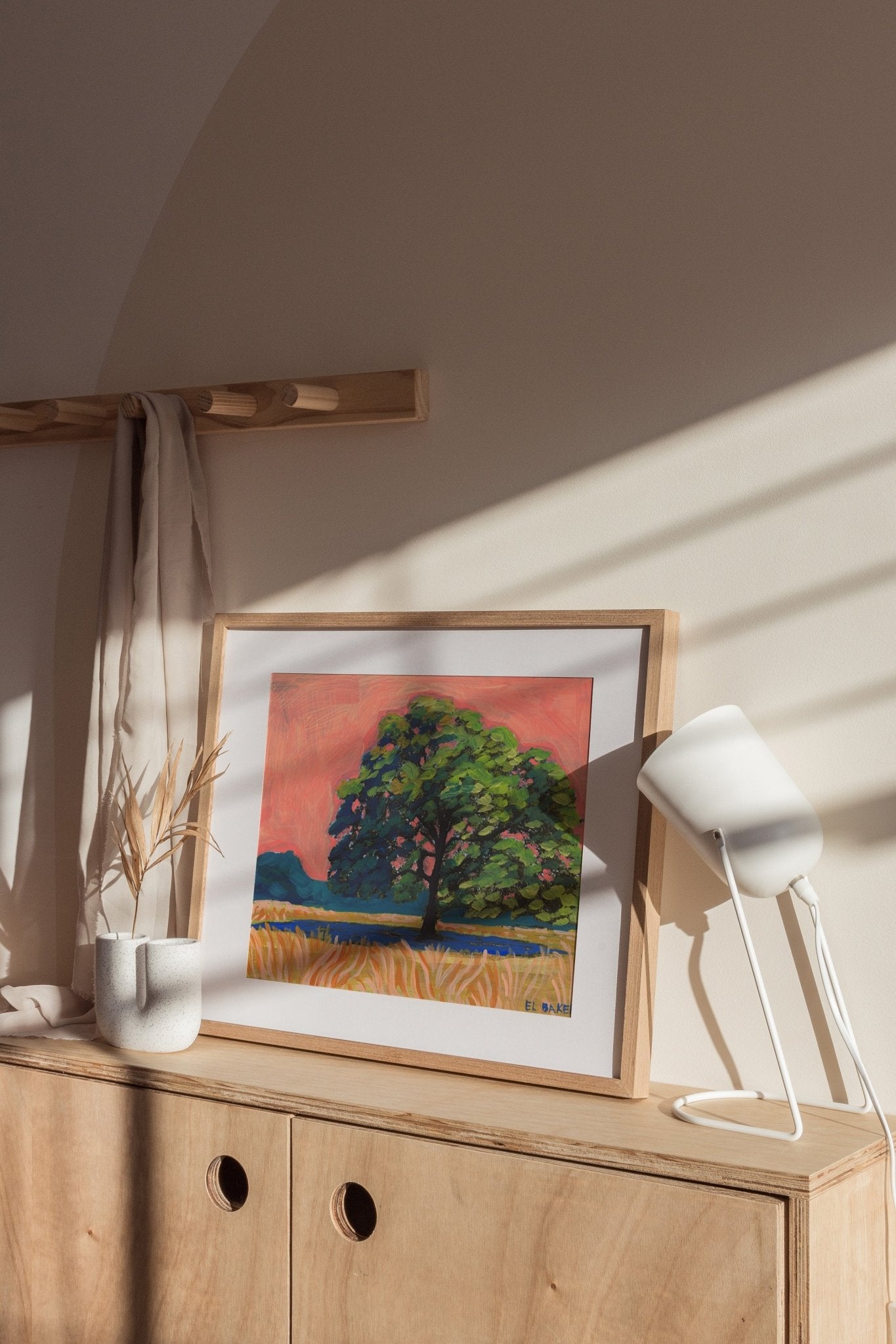 Sunset Texas Live Oak Tree Print - El Baker Art
