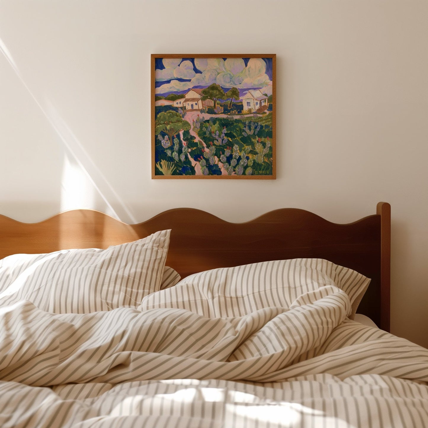 Texas Hill Country Cactus Cottage Farm Print - El Baker Art
