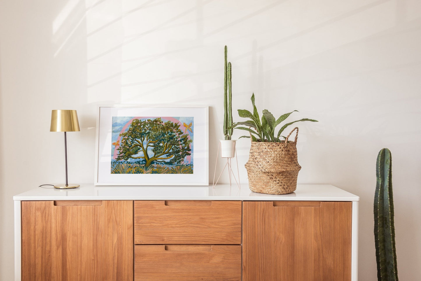 Texas Hill Country Live Oak Tree Rainbow Print - El Baker Art