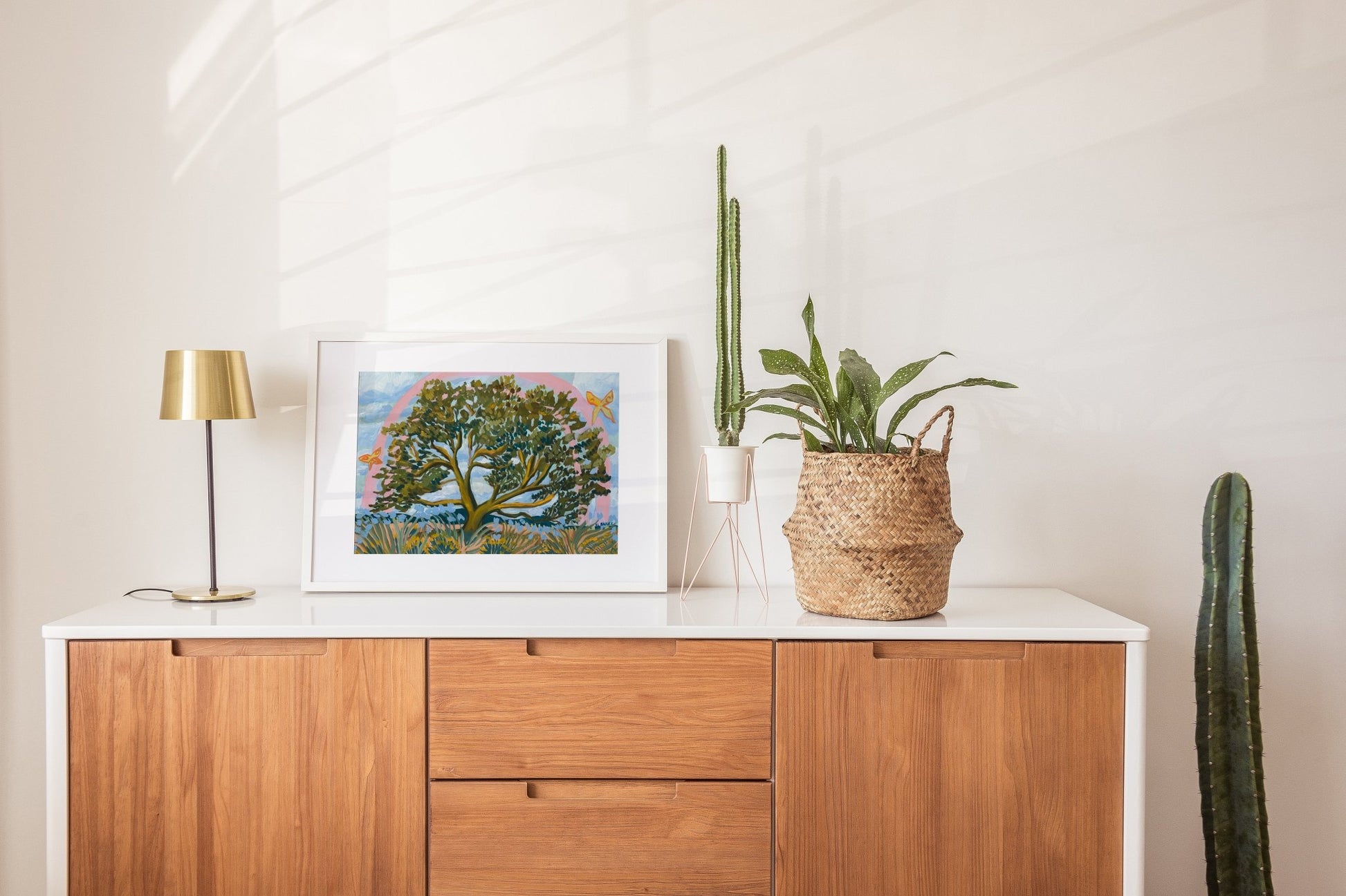 Texas Hill Country Live Oak Tree Rainbow Print - El Baker Art