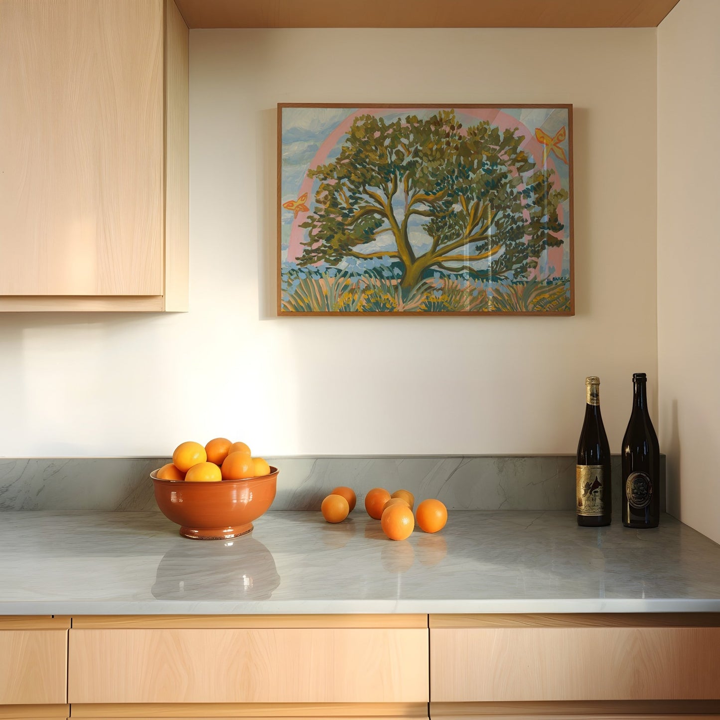 Texas Hill Country Live Oak Tree Rainbow Print - El Baker Art