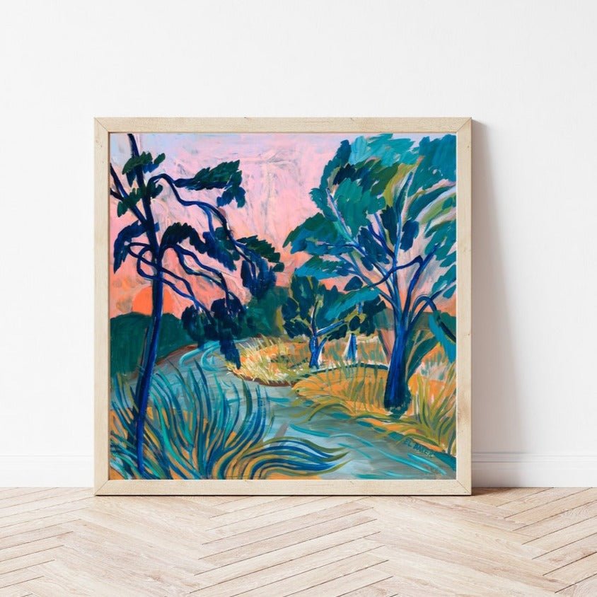 Texas River Sunset Print - El Baker Art