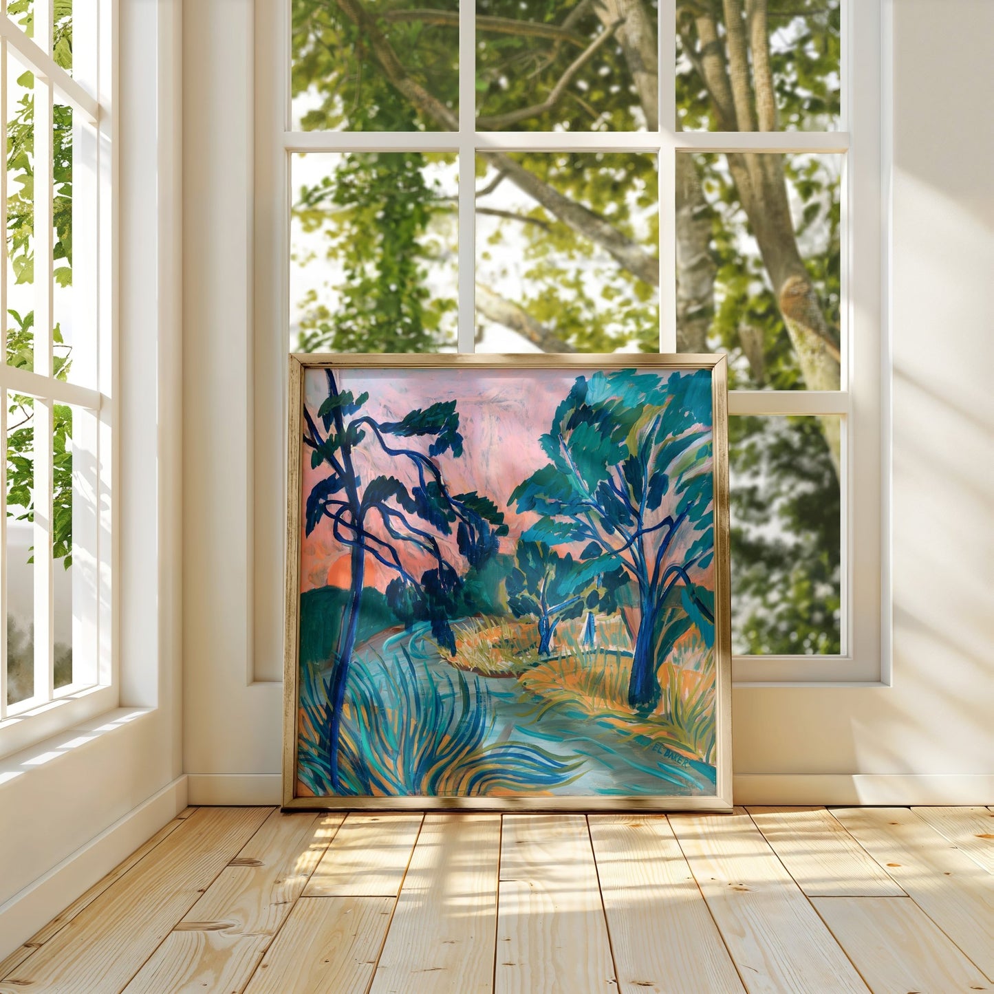 Texas River Sunset Print - El Baker Art