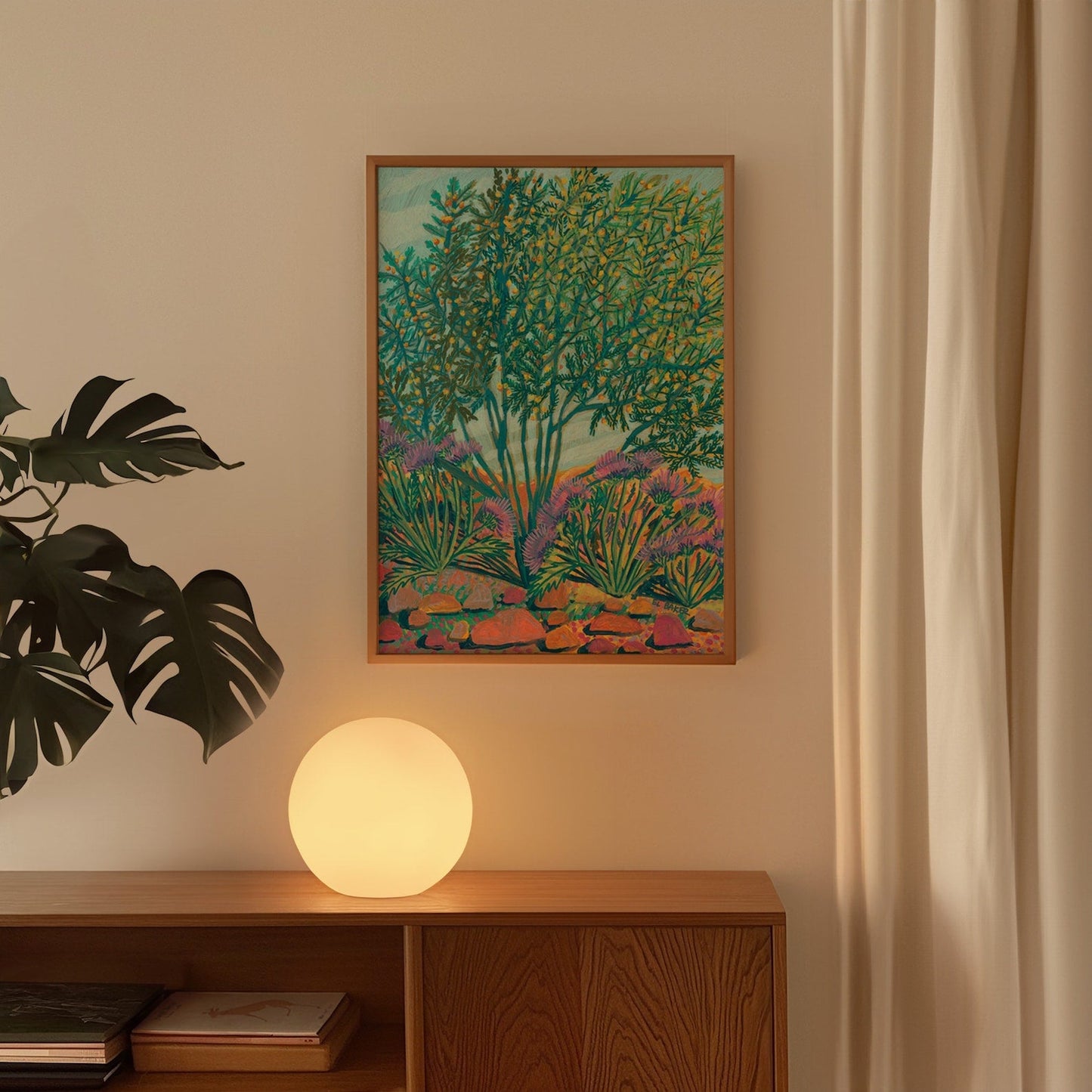 Texas Wildflower and Native Tree Print - El Baker Art