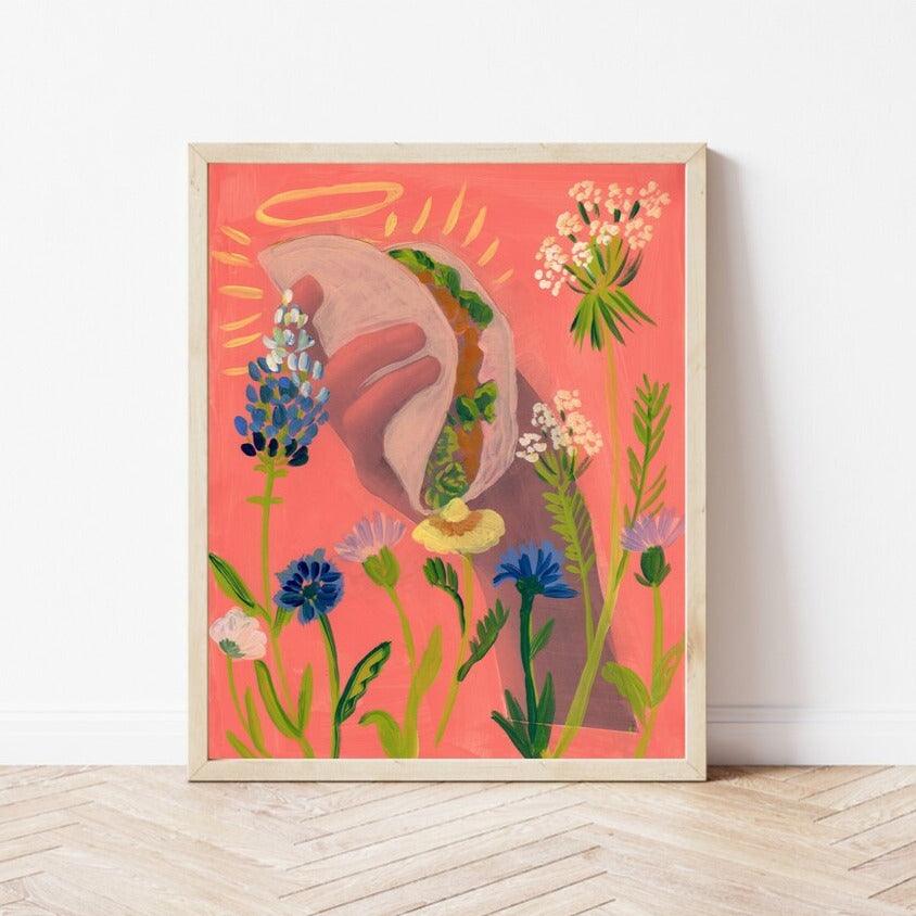 Texas Wildflowers Taco Print - El Baker Art