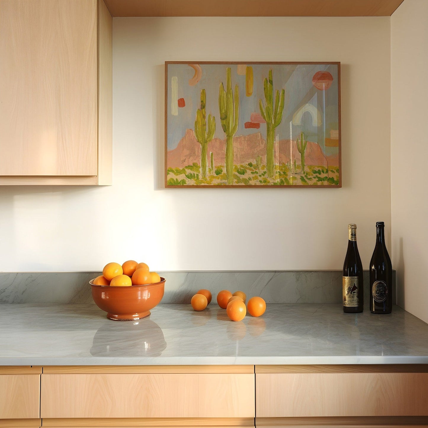 Vintage Arizona Desert Landscape Print - El Baker Art