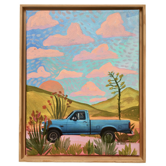 Vintage Ford Truck Collage Original Artwork - El Baker Art