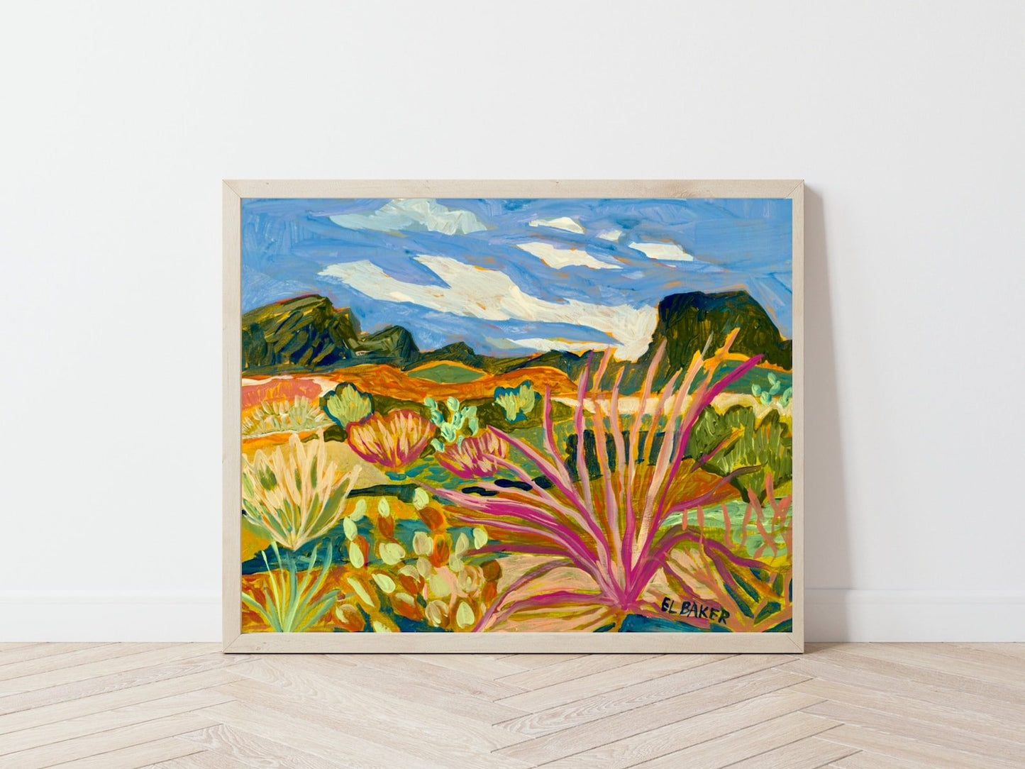 West Texas Desert Plants Print - El Baker Art