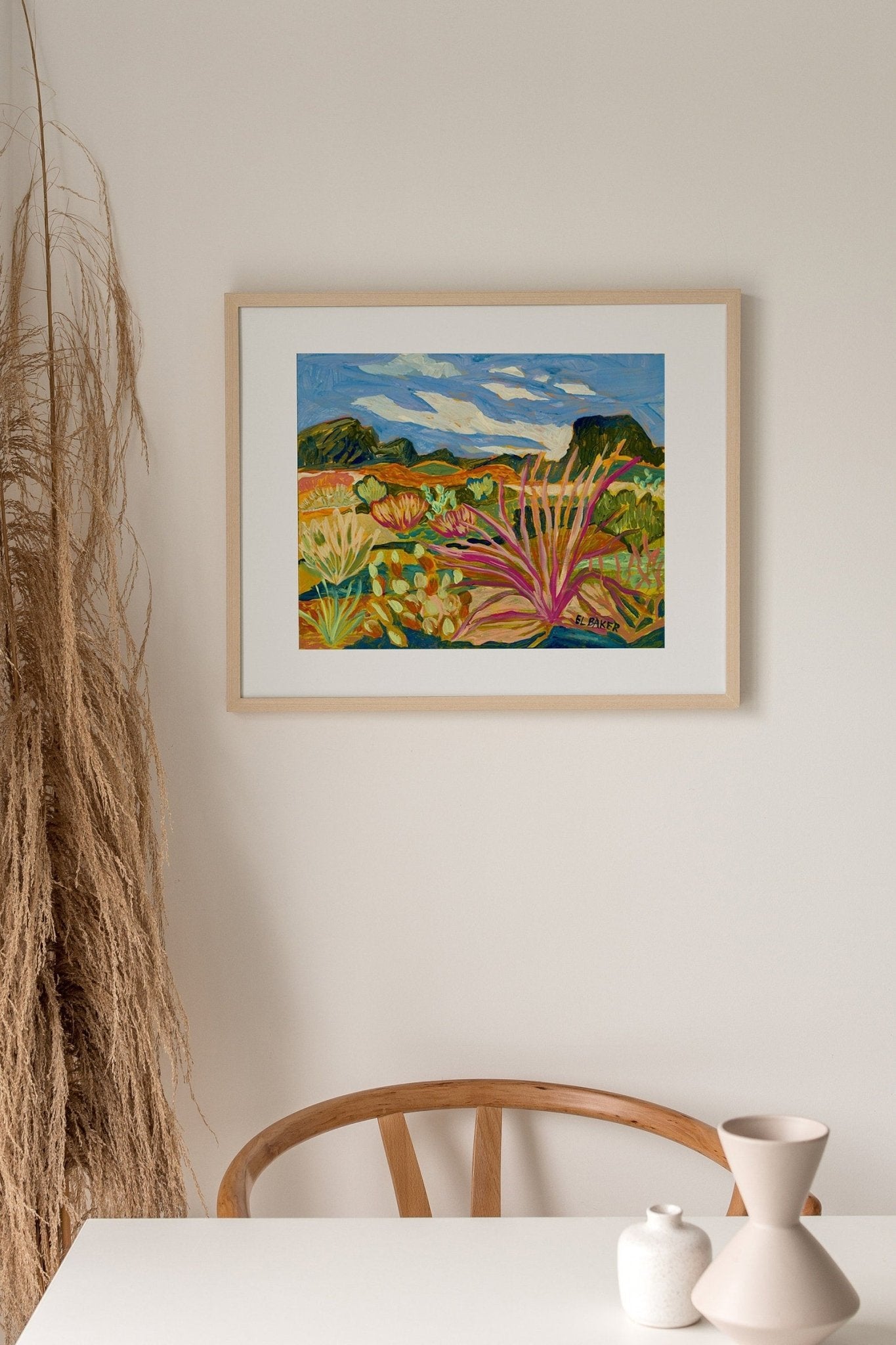 West Texas Desert Plants Print - El Baker Art
