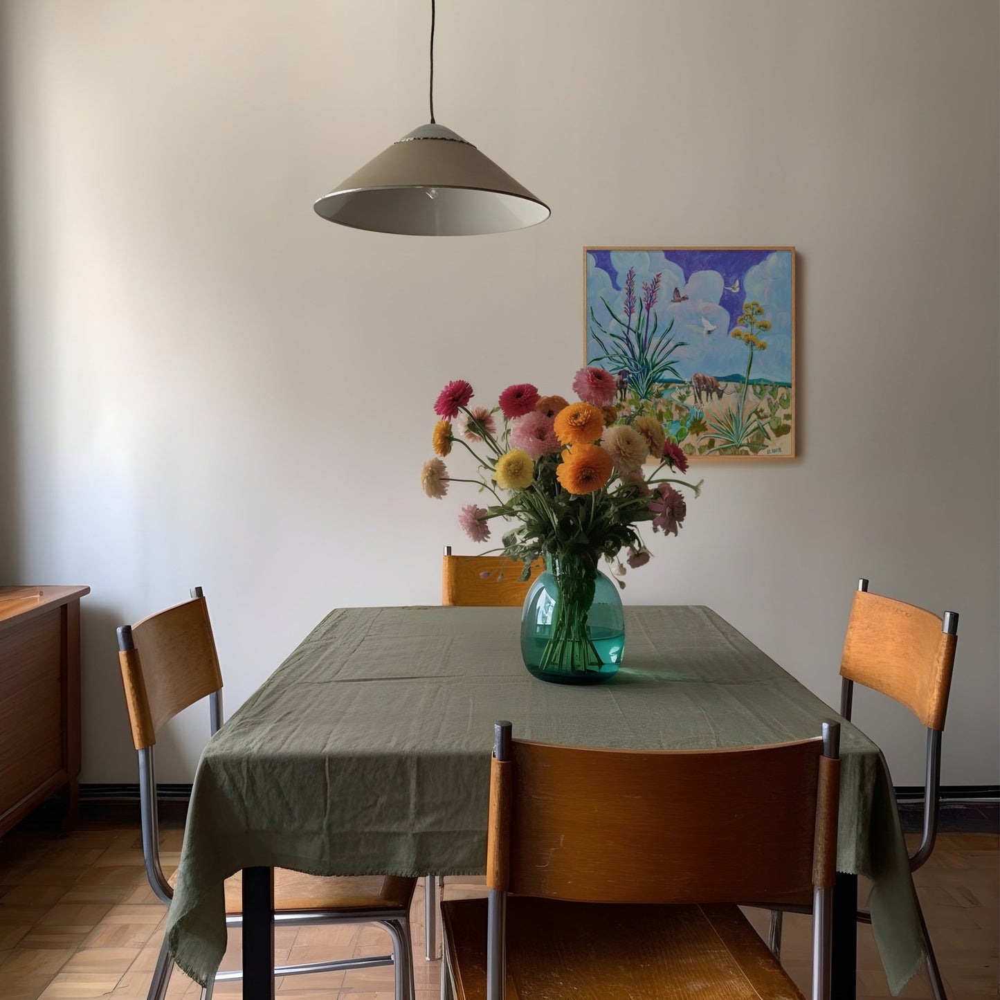 West Texas Longhorn Century Plant Print - El Baker Art