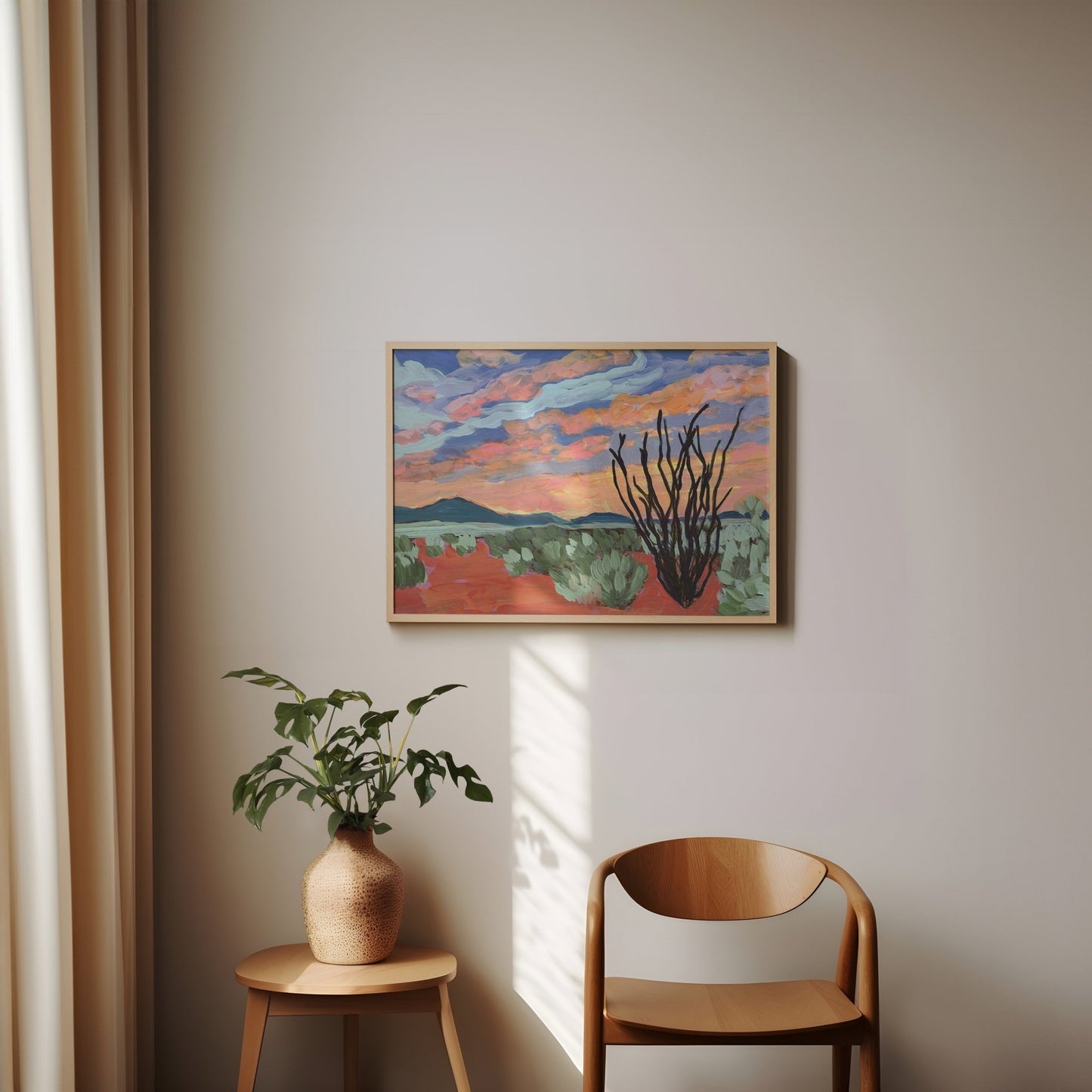 West Texas Ocotillo Sunset Print - El Baker Art