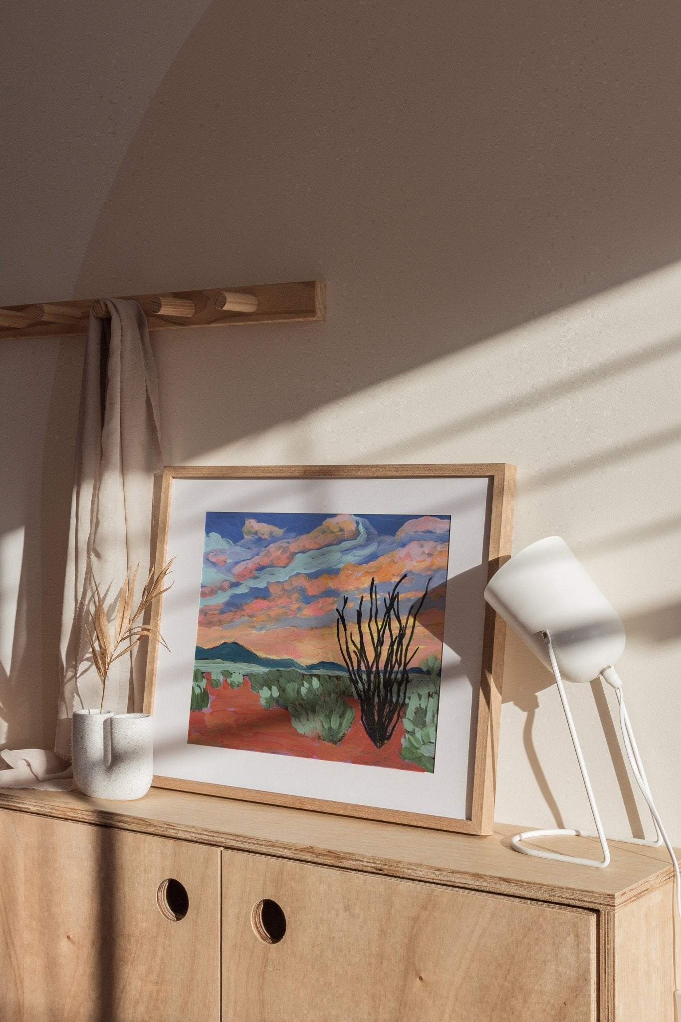 West Texas Ocotillo Sunset Print - El Baker Art