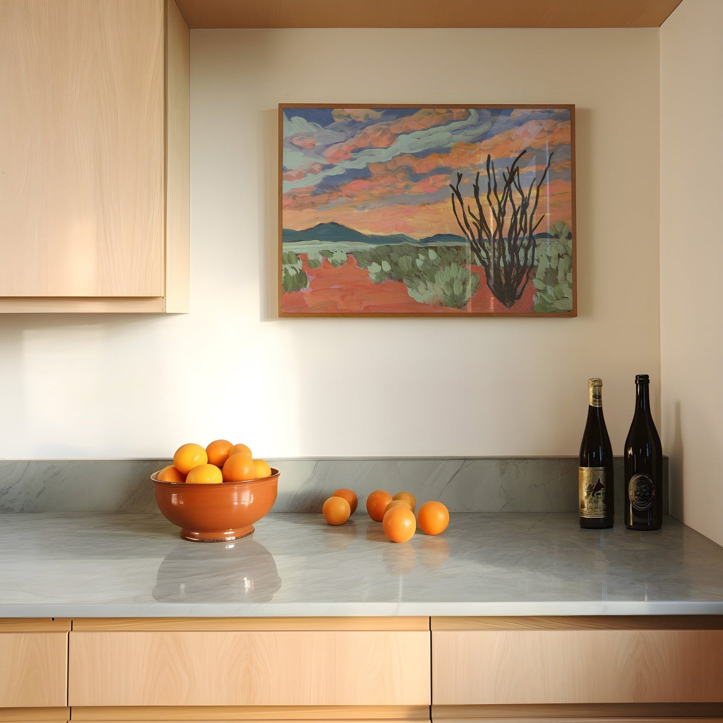 West Texas Ocotillo Sunset Print - El Baker Art