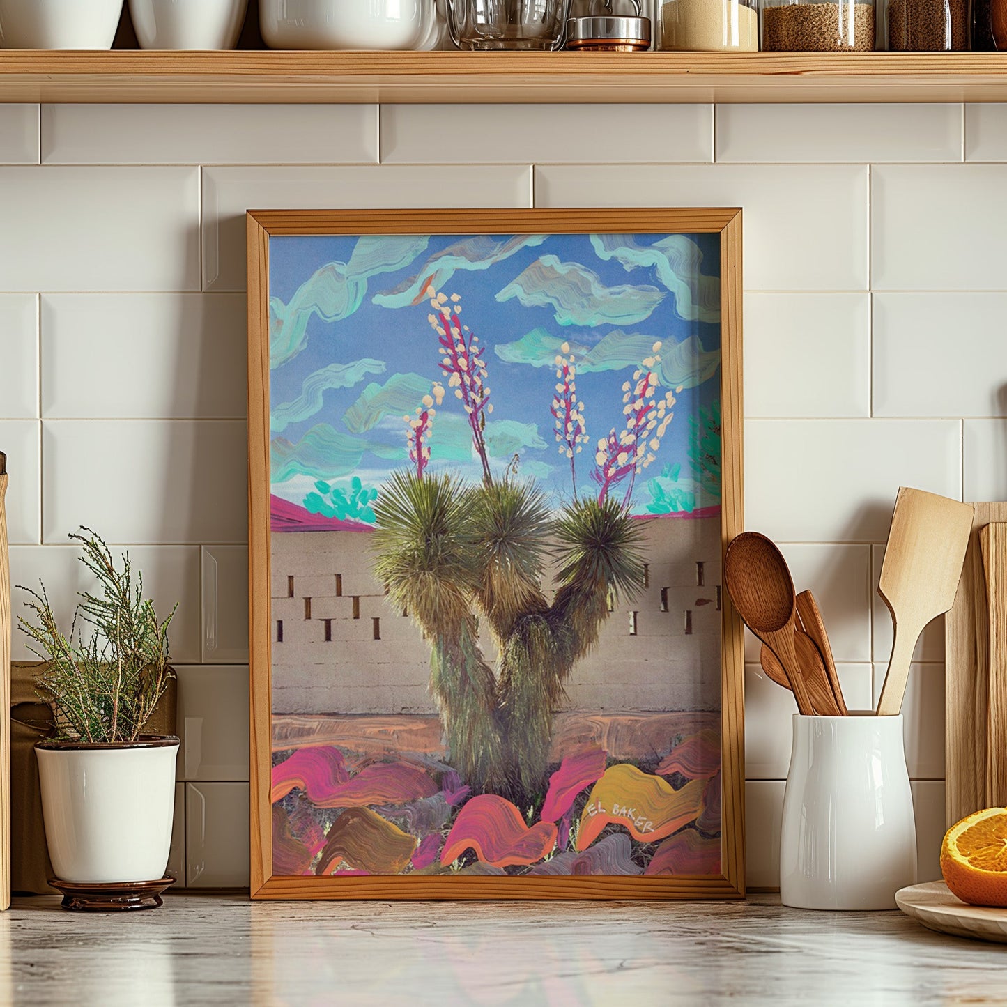Western Yucca Plant Print - El Baker Art