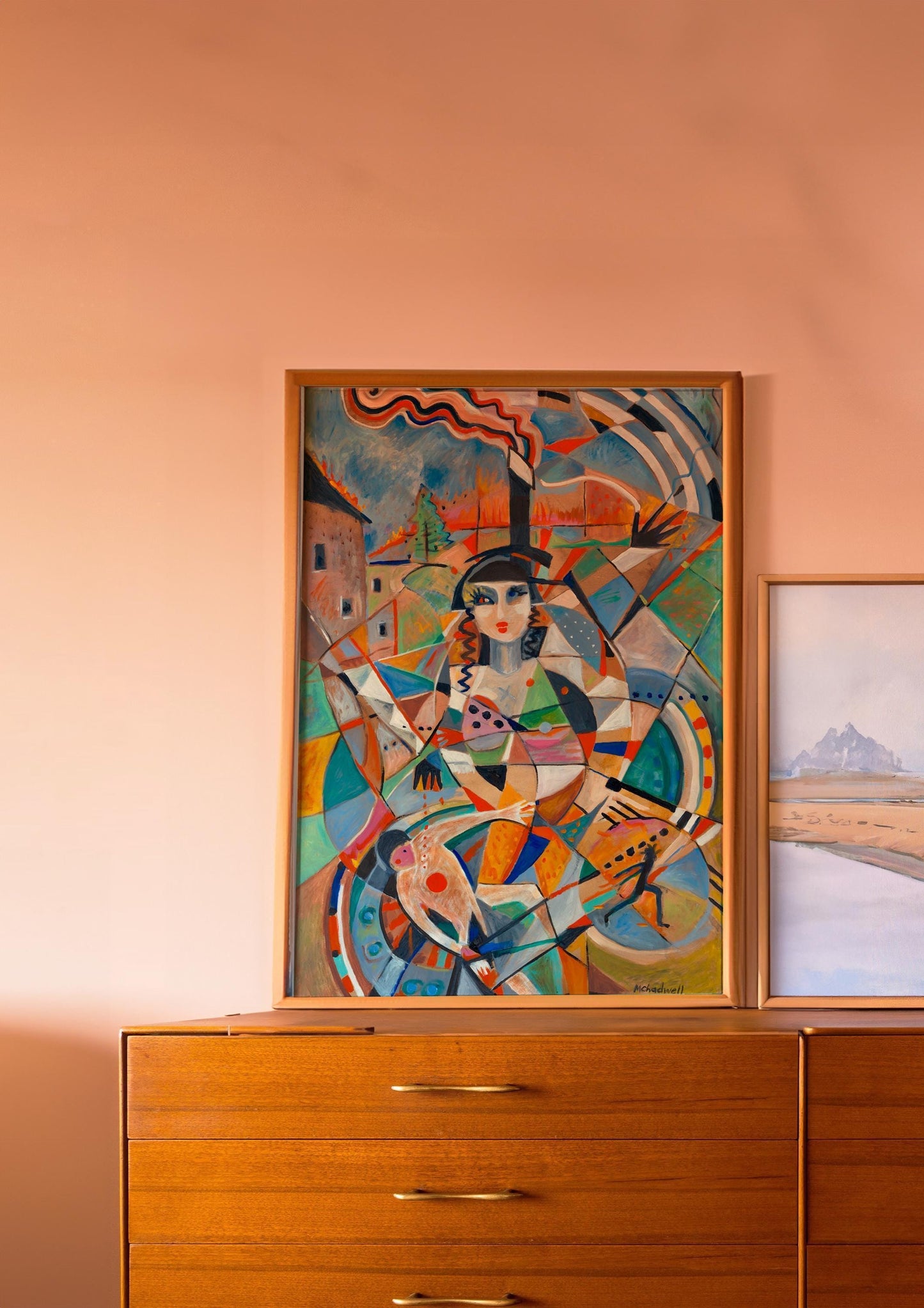 GUEST ARTIST | Abstract Woman Art Print: Mid-Century Modern, Bold Colors