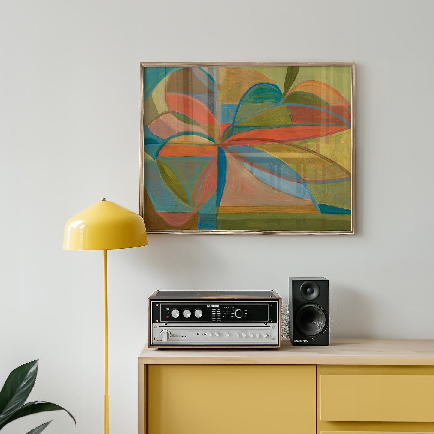 Midcentury Botanical Leaf Art Print