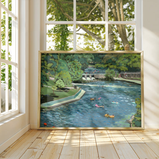 New Braunfels Texas River Art Print