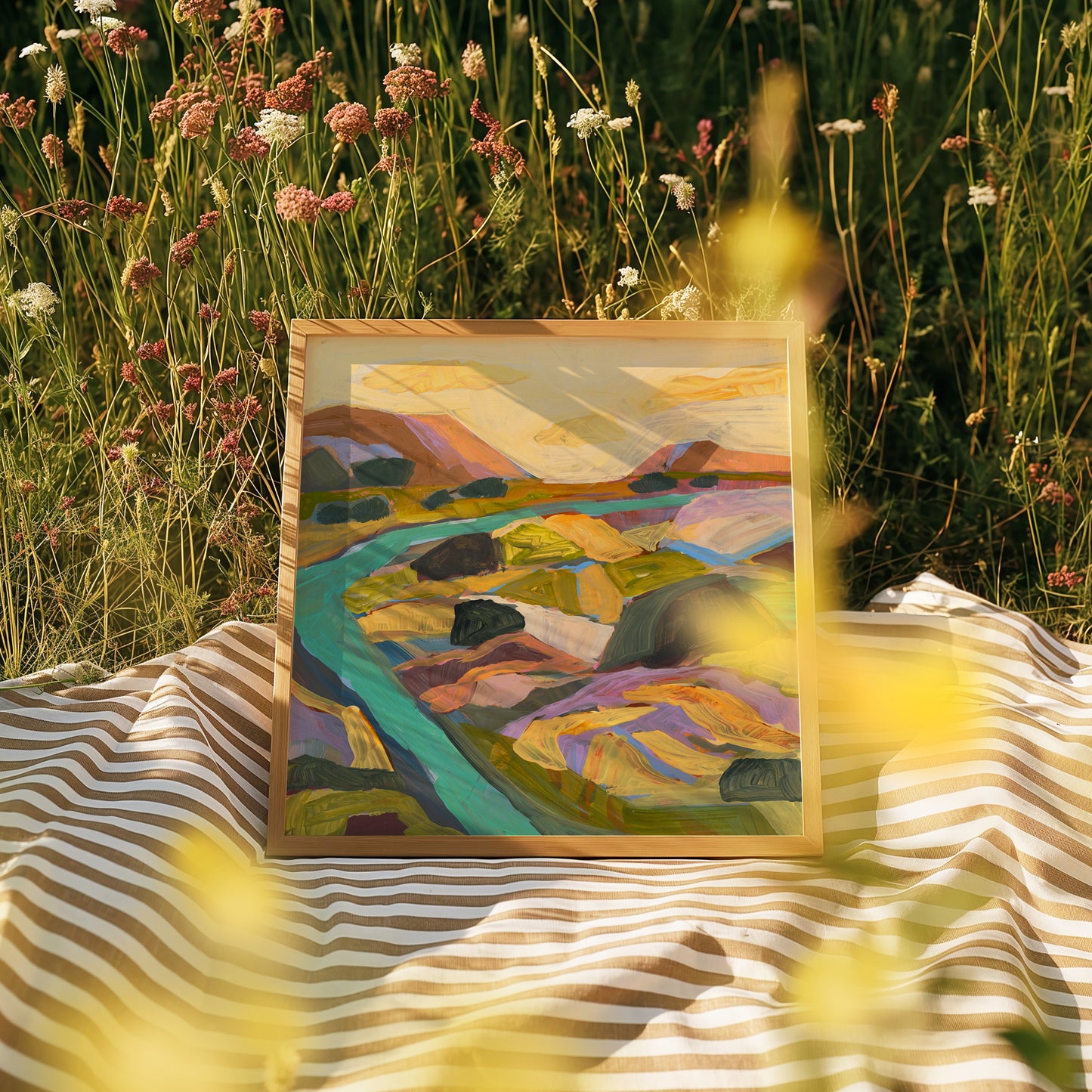 Abstract Southwest Landscape Painting Art Print