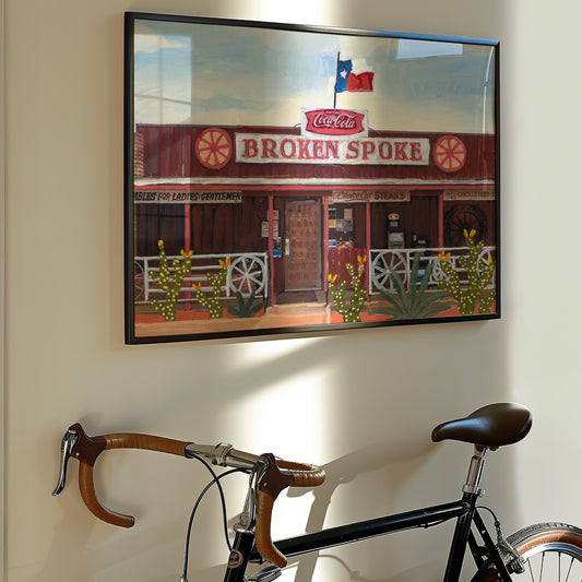 Broken Spoke Austin Texas Art Print