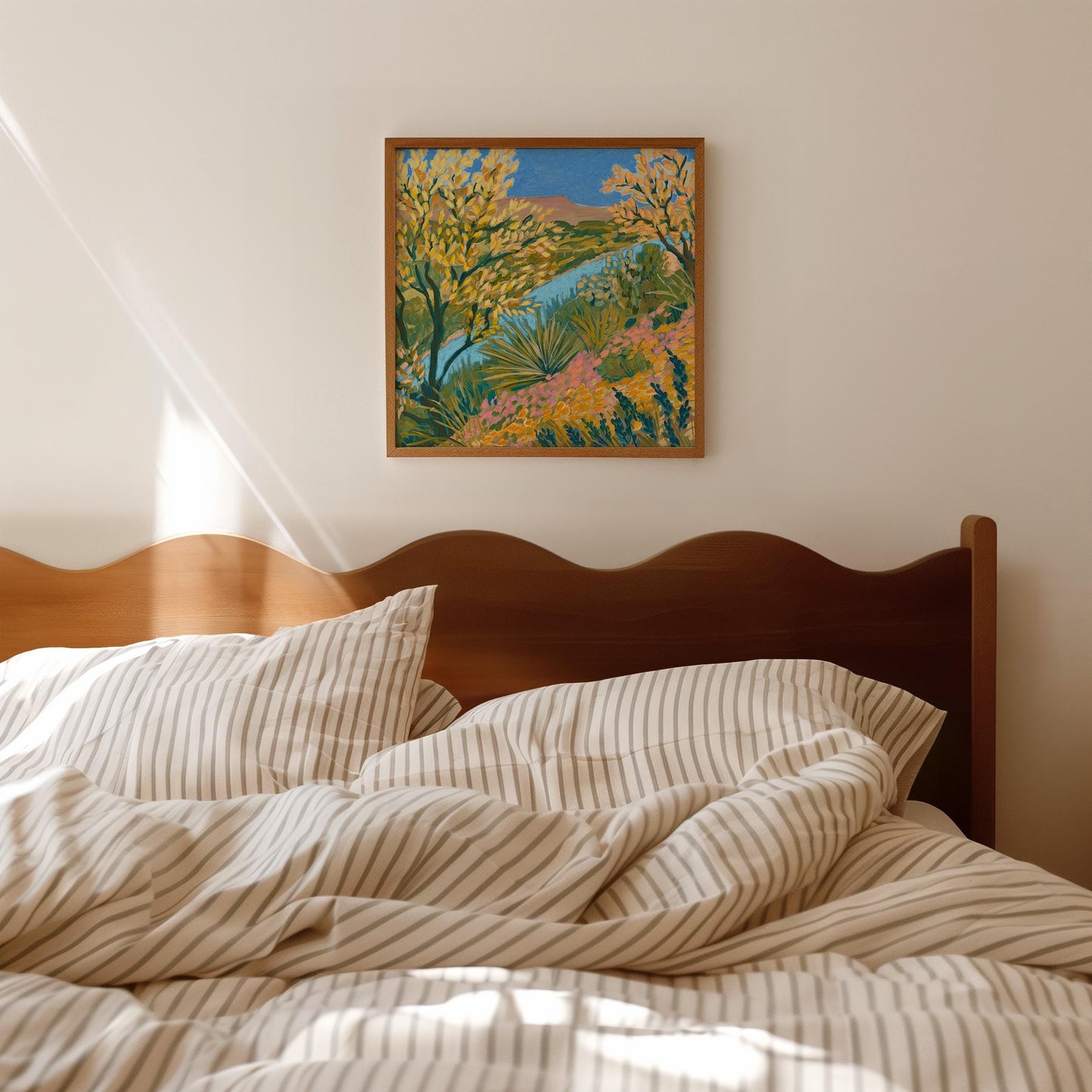 Pedernales River View Giclee Art Print | Austin Texas Hill Country Floral Nature Landscape Wall Decor Boho Southwest Modern Original