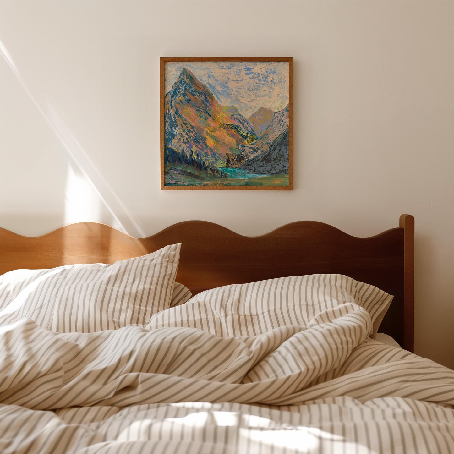 Glacier National Park Oil Pastel Acrylic | Fine Art Print | Nature Inspired Wall Decor | Western Landscape Gift | Large Boho Canvas