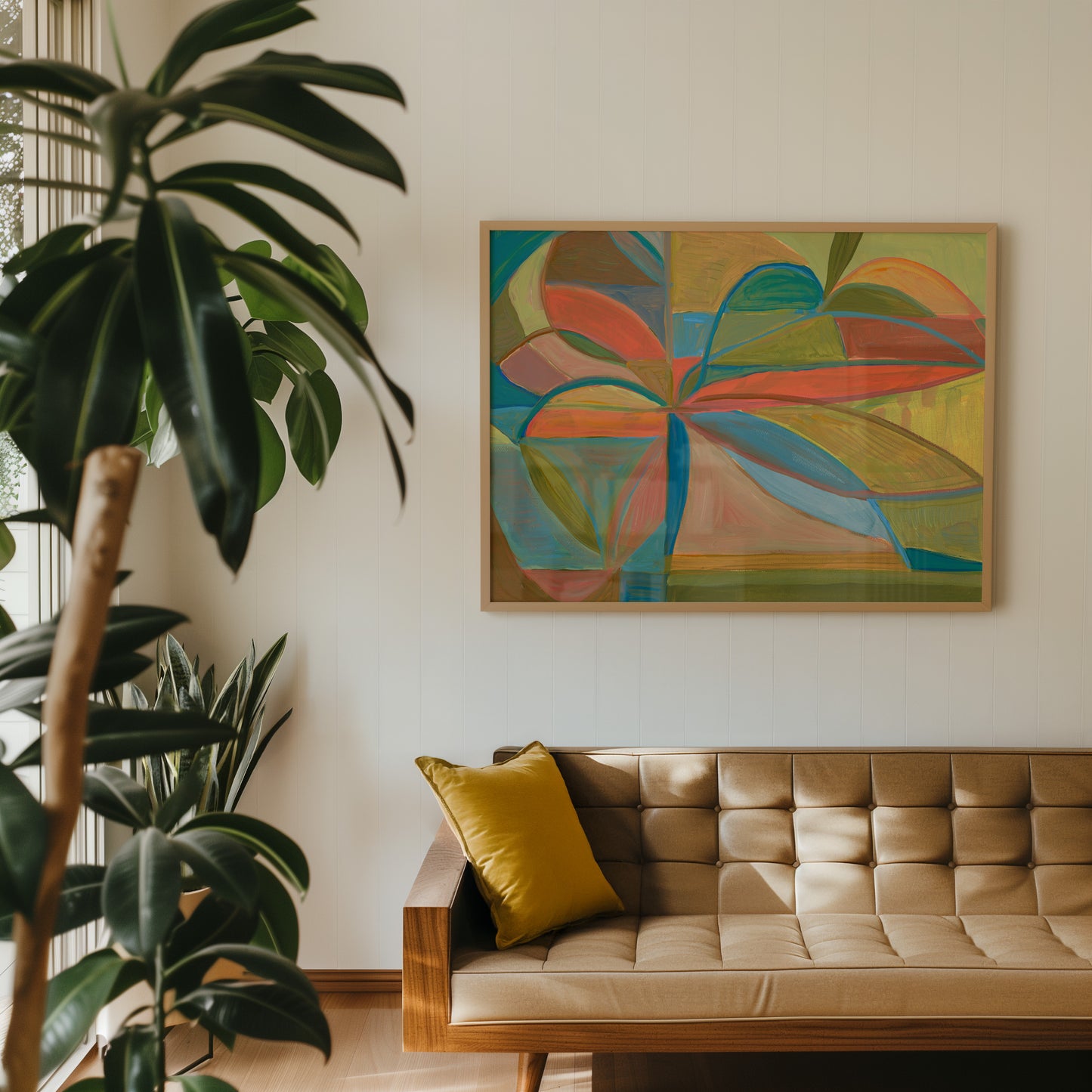 Midcentury Botanical Leaf Art Print