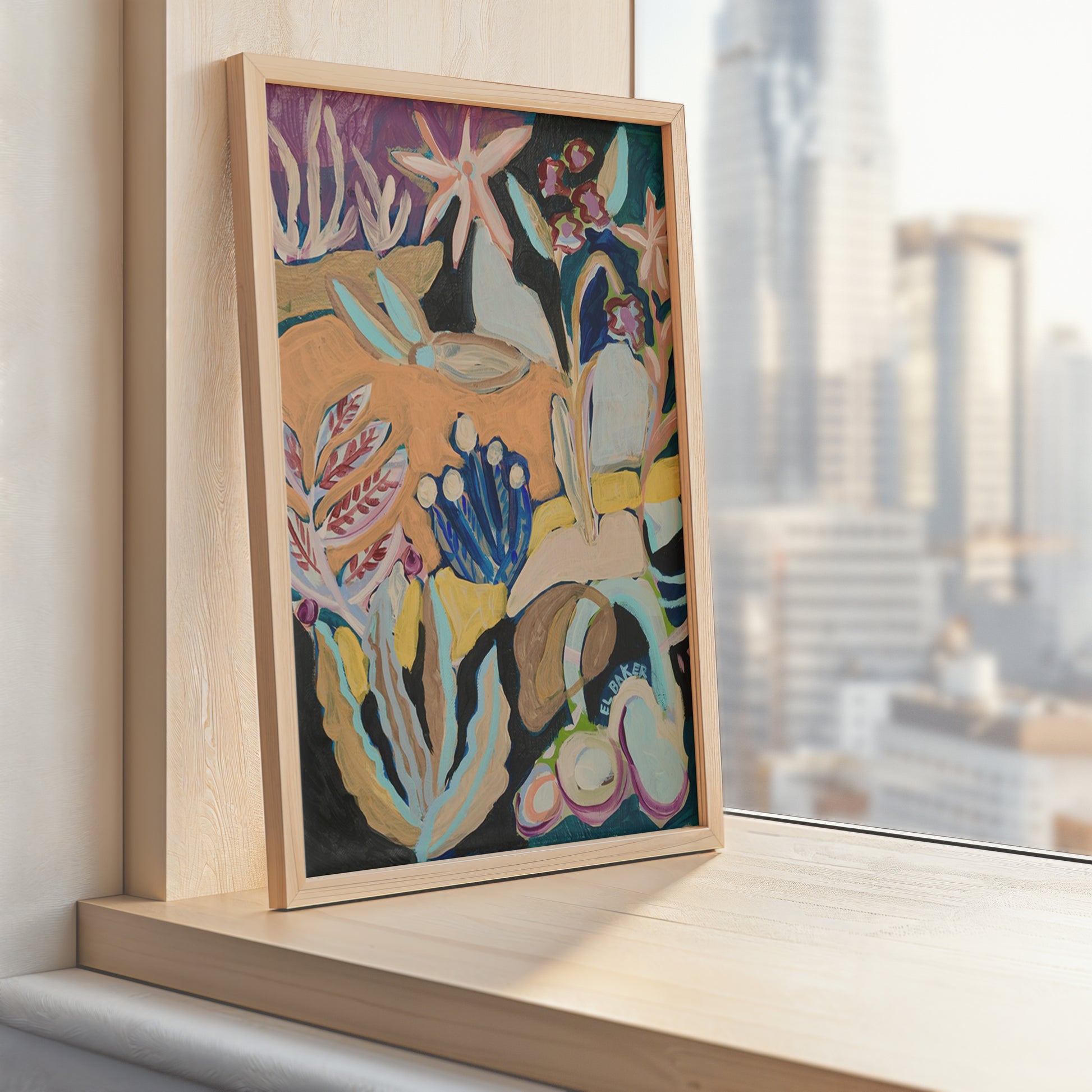 cactus and succulent wall art Desert Cactus Print