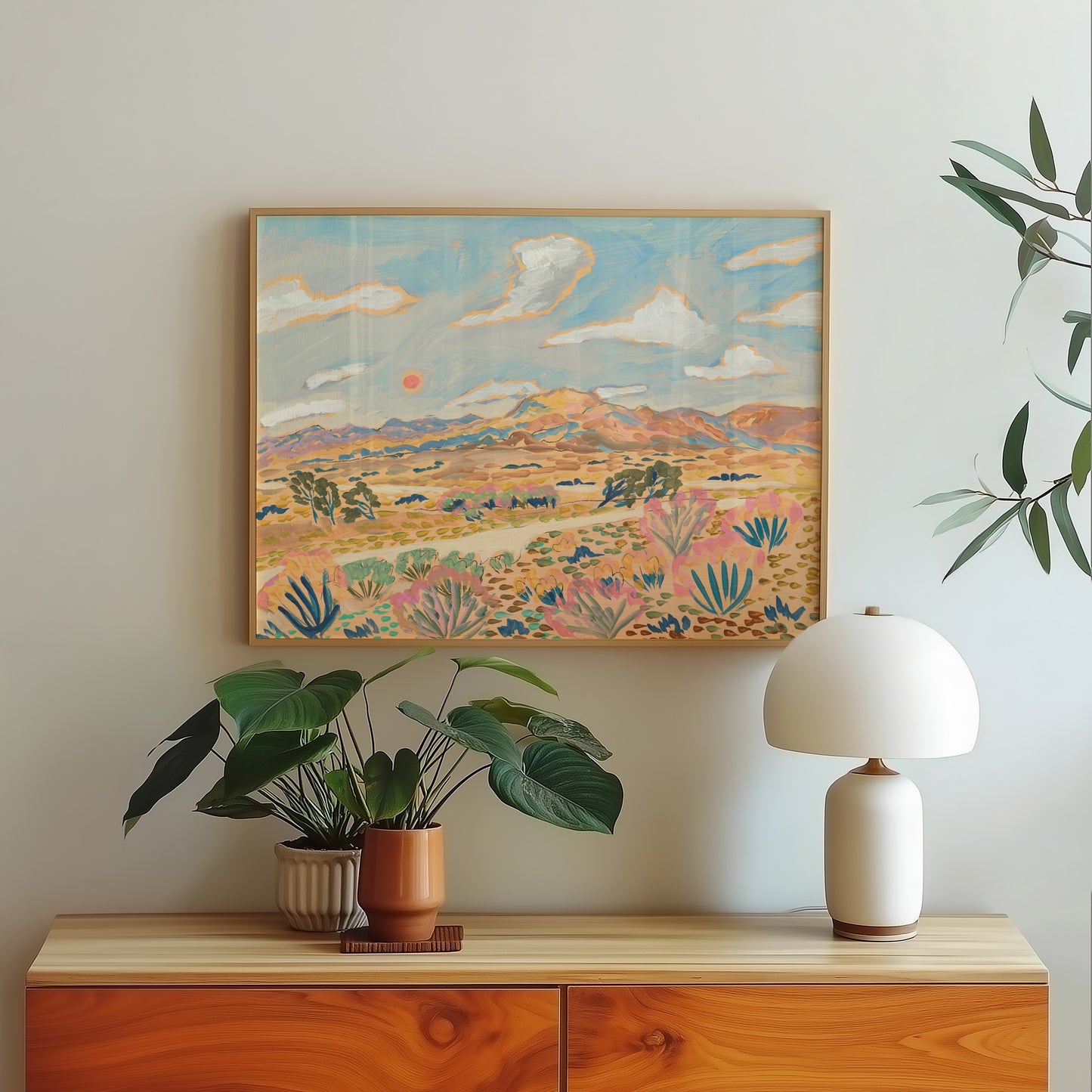 Pastel Western Desert Landscape Print