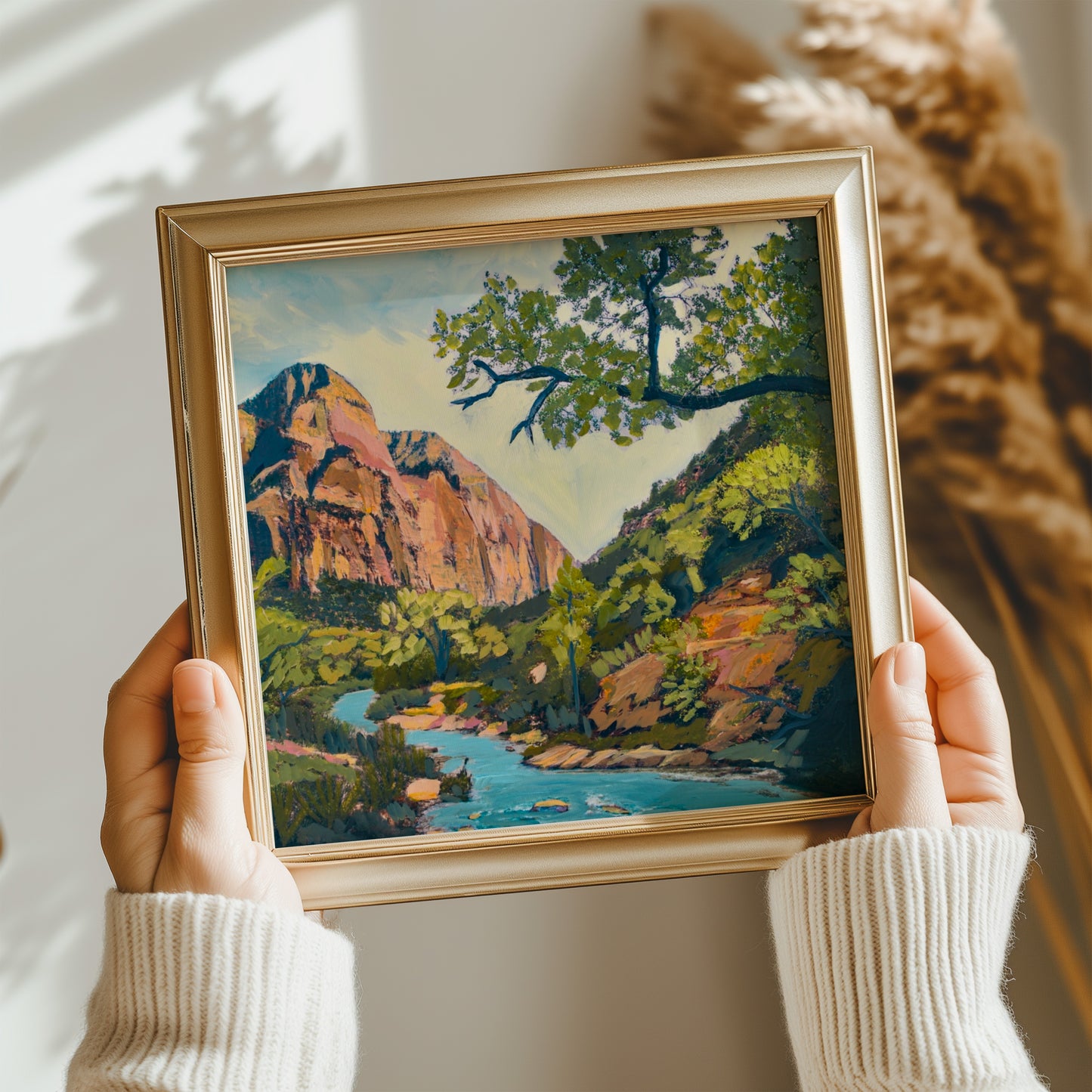 Zion Desert Landscape Collage Print