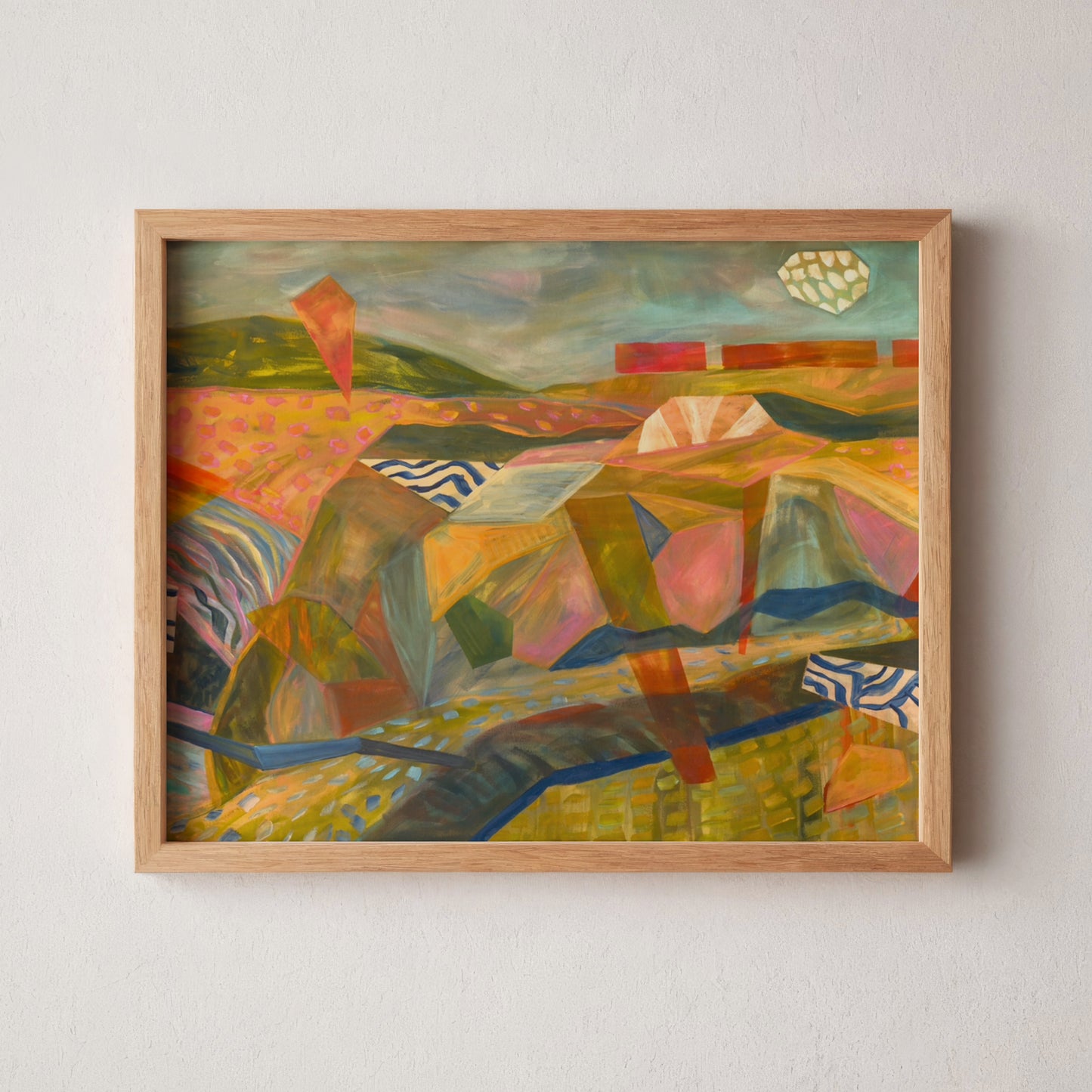 Midcentury Abstract Desert Landscape Art Print