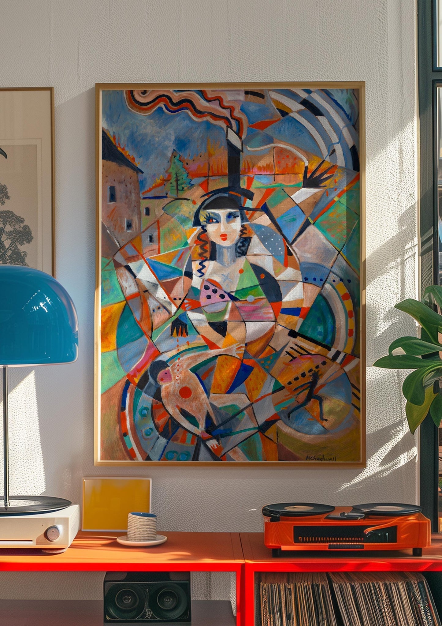 GUEST ARTIST | Abstract Woman Art Print: Mid-Century Modern, Bold Colors
