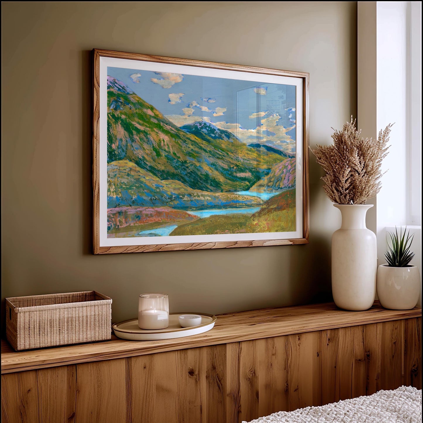 Telluride Colorado Print | Oil Pastel Mountain Landscape, Southwest Art