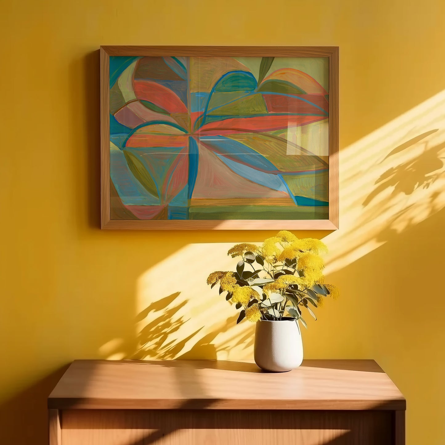 Midcentury Botanical Leaf Art Print