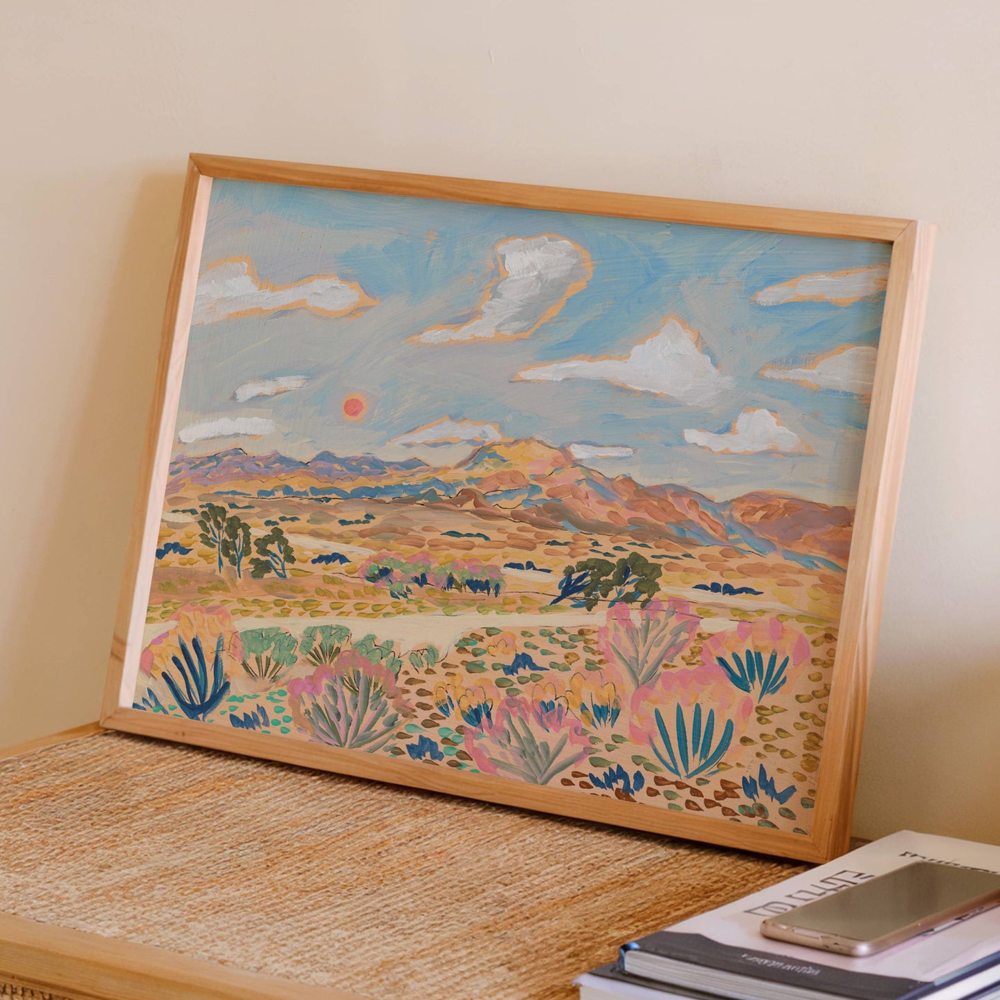 Pastel Western Desert Landscape Print