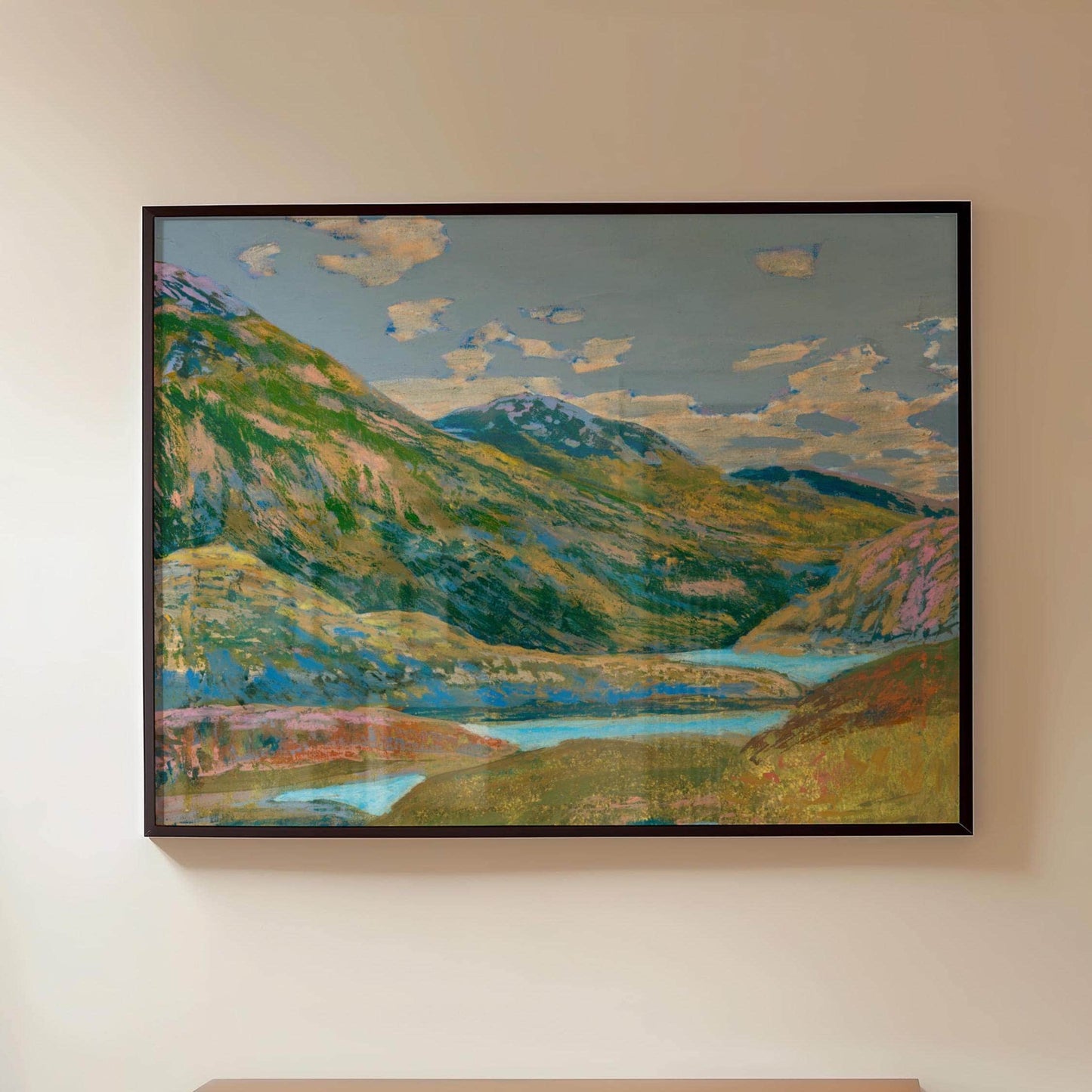 Telluride Colorado Print | Oil Pastel Mountain Landscape, Southwest Art