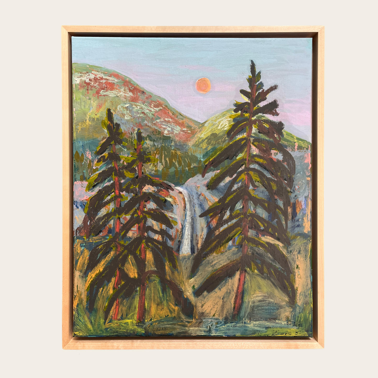 Rocky Mountain National Park - Oil Pastel Original Artwork - 16x20" Framed